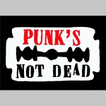 Punks not Dead žiletka hrubá mikina na zips s kapucou stiahnuteľnou šnúrkami